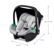 KINDERKRAFT automašīnas sēdeklis MINK PRO, 40–75 cm, grey
