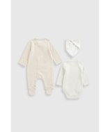 MOTHERCARE krekls ar garām piedurknēm, bēšs krekls un snuķis , GF294