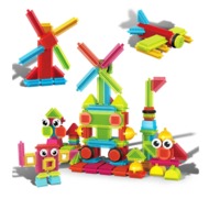 PICASSO TILES Magnētiskais konstruktors Hedgehog bloki 112 detaļas, PTB112