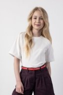 COCCODRILLO t-krekls ACADEMY GIRL JUNIOR, krēmveida, ZC5143203AGJ-003-146, 146 cm