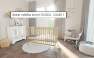 Bobas gultiņa 120x60 MAGDA, brūna