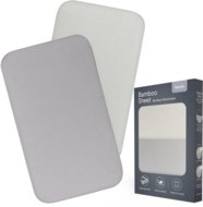 LIONELO palagu komplekts šūpulītim BAMBOO SHEET, 80x42 cm., 2 gab., White/Grey