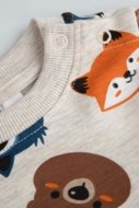 COCCODRILLO smilšu dzenītis FOREST FRIENDS BOY NEWBORN, pelēks, cm