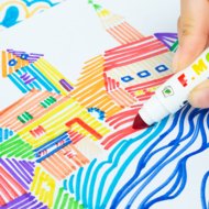 FLOWERMONACO mazgājamas flomāsteras Taper Head Washable Markers, 12 krāsas, 847361