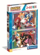 CLEMENTONI puzle Sonic 2025, 2x60 gab., 24821