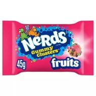 NERDS košļājamās konfektes GUMMY CLUSTERS FRUITS, 45 g., AMER1427