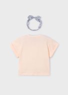 MAYORAL t-krekls ar īsam piedurknēm + galvas saite, salmon, 3.010-96, 134  cm