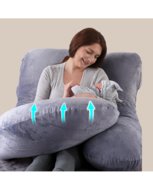 MOMCOZY daudzfunkcionāls U formas grūtniecības spilvens