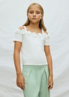 MAYORAL t-krekls ar īsam piedurknēm, natural, 6.003-95, 140 cm