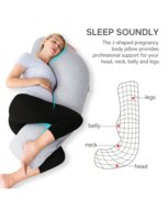 MOMCOZY J-veida grūtniecības un barošanas spilvens