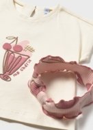 MAYORAL galvas saite, t-krekls ar īsam piedurknēm + legini, peony, 1.750-37, 98  cm