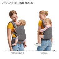 KINDERKRAFT bērnu nēsātājs NINO, confetti grey