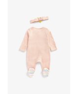 MOTHERCARE zīdaiņu kombinezons + galvas saite, BB654