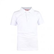 MAMAJUM polo t-krekls ar īsam piedurknēm, trikotāža, 10-000007, balti, 116/122 cm