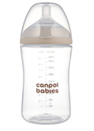 CANPOL BABIES barošanas pudelīte ar knupīti NATURAL SHAPE, 260 ml, 35/401