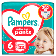 PAMPERS autiņbiksītes-biksītes Pants, 6 izmērs, 14-19kg, 214 vnt., 80894800
