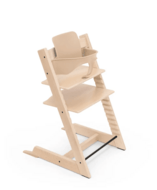 STOKKE barošanas krēsls ar aizsargbarjeru un polsterējumu TRIPP TRAPP, natural, wheat cream, 684900