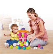 MEGA BLOKS FIRST BUILDERS klucīši iepakojumā First Builders rozā 60 gab, DCH54