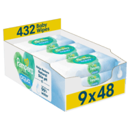 PAMPERS Mitrās salvetes Harmonie Aqua, 9x48 gab, 81783736
