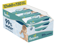 PAMPERS mitrās salvetes Wipes Aqua, 12x60 vnt., 80871787