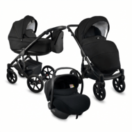 MILLI universālie ratiņi MOON 3in1, Black, 5903357317263(carseat)