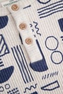 COCCODRILLO krekls ar garām piedurknēm SAGE TIME BOY NEWBORN, krēmveida, WC5143101SBN-002-086, 86 cm