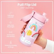 ION8 nerūsējošā tērauda ūdens pudele, Rainbows, 400 ml. ,I8SS400PPRAINB