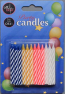 Dzimšanas dienas sveces OB (daudzkrāsainas), 5298000230861