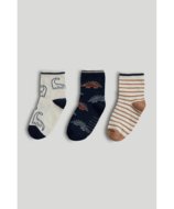 MOTHERCARE zeķes ar neslīdošām zolītēm, 3 gab., AY15401, 4-7 Years