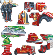 LARSEN puzle Fire car, midi, 16 gab. 2 dažādi dizaini, U22