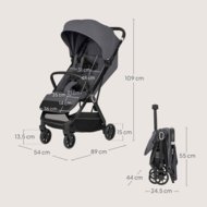 LIONELO ratiņi BESS, Grey stone