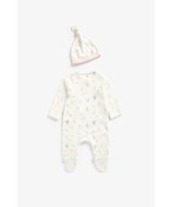 MOTHERCARE zīdaiņu kombinezons + cepure, BB700