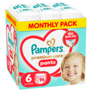 PAMPERS autiņbiksītes-biksītes Premium Pants Monthly, 6 izmērs, 15+kg, 114 vnt., 80894761