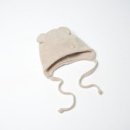 VILAURITA adīta cepure, divi slāņi, krēmveida, art 1119, 40 cm