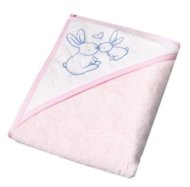 TEGA dvielis ar kapuci BUNNY, 100x100 cm., Powder pink, KR-008