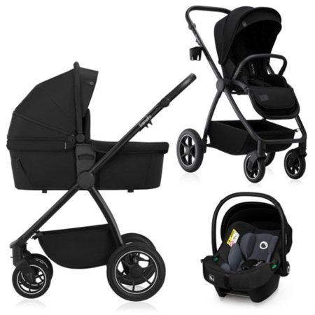 LIONELO universāls ratiņi MERIL 3in1, Black onyx 