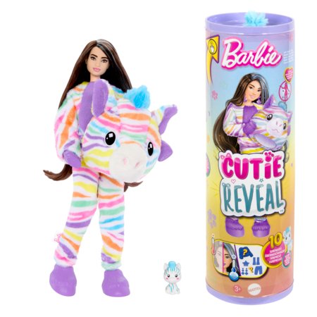 BARBIE Cutie Reveal lelle krāsu sapnis zebra, HRK39 