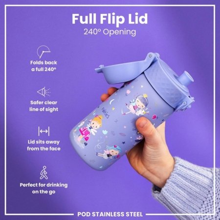 ION8 nerūsējošā tērauda ūdens pudele, Fairies, 400 ml., I8SS400PVFAIRY 