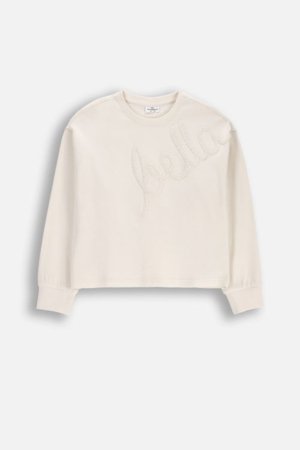 COCCODRILLO t-krekls ar garām piedurknēm, smilšu krāsa, WC6143103FGJ-002-152, 152 izmērs 