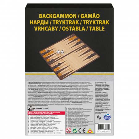 SPINMASTER GAMES galda spēle Backgammon, 6033309 