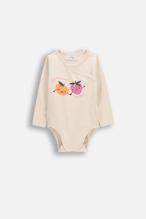 COCCODRILLO bodijs ar garām piedurknēm, smilšu krāsa, izmērs 