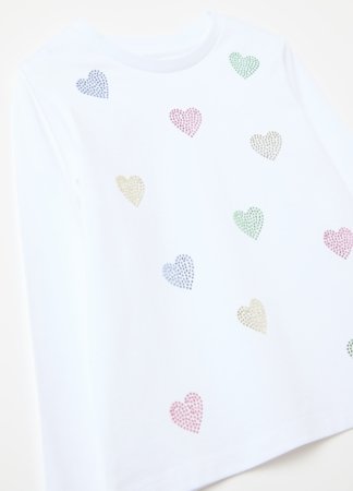 OVS t-krekls ar garām piedurknēm, balti, 140 cm, 002094450 