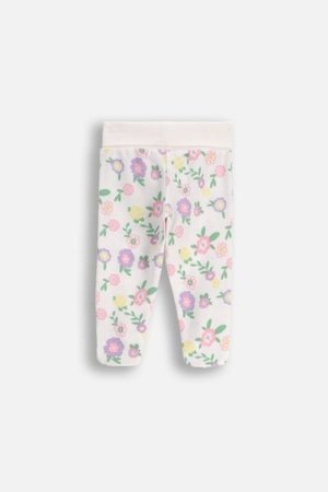 COCCODRILLO leggingi HAPPY PUPPY GIRL NEWBORN, krēmveida, cm 