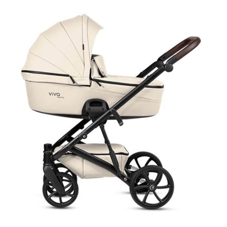 TUTIS universāli ratiņi VIVA 6+ LEATHER 2/1, Vanilla, 1612086 