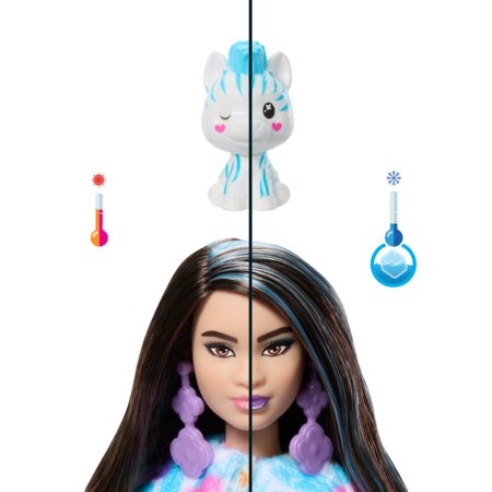 BARBIE Cutie Reveal lelle krāsu sapnis zebra, HRK39 