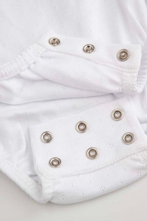 COCCODRILLO bodijs ar garām piedurknēm, balts, izmērs 