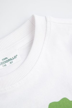 COCCODRILLO krekls ar īsām piedurknēm MONOCHROME BOY KIDS, balta, WC5143201MBK-001-122, 122 cm 