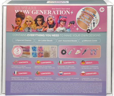 WOW GENERATION radošais komplekts, 5 metāla piekariņu rokassprādzes, WOW00005 