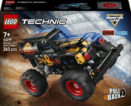 42219 LEGO® Technic Monster Jam™ Grave Digger™ Uguns un Ledus 