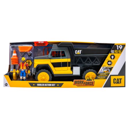 CAT kravas pārvadāšanas transportlīdzeklis ar piederumiem Workforce Hauler Action Set, 83458 